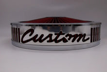 Load image into Gallery viewer, Blingz Beauty Bandz, "SPECIAL ORDER" Grill Insert, 14" x 3" Red Filter Element, Chrome Lip Around Red Filtered Lid.