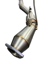 Load image into Gallery viewer, SPDZ1 K Series Megaphone Header Downpipe 12-15 Civic Si FG &amp; 13-15 Acura ILX Cast Bellmouth