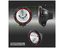 Load image into Gallery viewer, Spyder 7 Inch HID 4x4 fog lights Black/Red Housing w/wiring W/Switch-