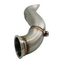 Load image into Gallery viewer, B Series Tear Drop Hood Exit Up Pipe Dump Tube For Top Mount Turbo Manifold Outlet