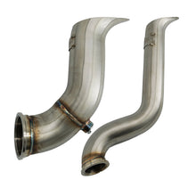 Load image into Gallery viewer, B Series Tear Drop Hood Exit Up Pipe Dump Tube For Top Mount Turbo Manifold Outlet
