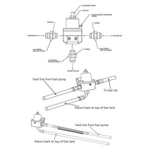 Load image into Gallery viewer, Universal Adjustable Fuel Pressure Regulator Kit W/ 100PSI Oil Gauge AN-6 Hoses
