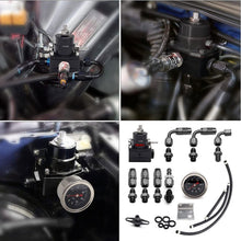Load image into Gallery viewer, Universal Adjustable Fuel Pressure Regulator Kit W/ 100PSI Oil Gauge AN-6 Hoses