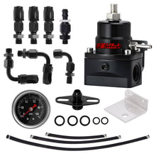 Load image into Gallery viewer, Universal Adjustable Fuel Pressure Regulator Kit W/ 100PSI Oil Gauge AN-6 Hoses
