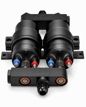 Load image into Gallery viewer, Granatelli Dual Fuel Pump Mounting Bracket Kit – Billet Aluminum -GM822B