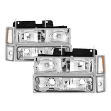 Load image into Gallery viewer, SPYDER Xtune Chevy Suburban 94-98 Headlights w/ Corner &amp; Parking Lights 8pcs Chrome HD-JH-CCK88-AM-C-SET 5069535