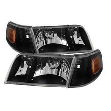 Load image into Gallery viewer, SPYDER Xtune Crown Victoria 98-11 Crystal Headlights w/ Corner Lights Set Black HD-JH-CRVI98-SET-BK 9031021