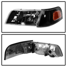 Load image into Gallery viewer, SPYDER Xtune Crown Victoria 98-11 Crystal Headlights w/ Corner Lights Set Black HD-JH-CRVI98-SET-BK 9031021