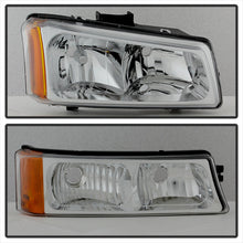 Load image into Gallery viewer, SPYDER Xtune Chevy Silverado 2500HD 03-06 Crystal Headlights w/ Bumper Lights Chrome HD-JH-CSIL03-AM-C-SET 5064912