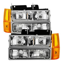 Load image into Gallery viewer, SPYDER Xtune GMC Yukon 94-99 Headlights w/ Corner &amp; Parking Lights 8pcs Sets -Chrome HD-JH-GCK94-AM-C-SET 9034435