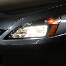 Load image into Gallery viewer, xTune Honda Accord 03-07 2/4Dr LED DRL Crystal Headlights - OE Black HD-JH-HA03-LED-BK 9949425