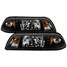 Load image into Gallery viewer, Spyder Ford Mustang 87-93 1PC LED (Replaceable LEDs)Crystal Headlights Black HD-YD-FM87-1PC-LED-BK 5012531