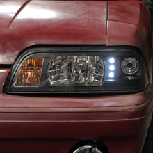 Load image into Gallery viewer, Spyder Ford Mustang 87-93 1PC LED (Replaceable LEDs)Crystal Headlights Black HD-YD-FM87-1PC-LED-BK 5012531