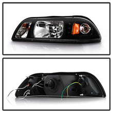 Load image into Gallery viewer, Spyder Ford Mustang 87-93 1PC LED (Replaceable LEDs)Crystal Headlights Black HD-YD-FM87-1PC-LED-BK 5012531