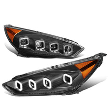 Load image into Gallery viewer, 2015-2018 Ford Focus Sequential Halo Projector Headlights Black