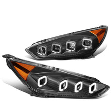 Load image into Gallery viewer, 2015-2018 Ford Focus Sequential Halo Projector Headlights Black
