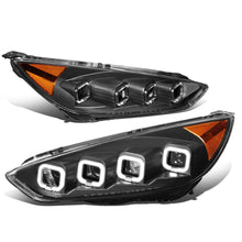 Load image into Gallery viewer, 2015-2018 Ford Focus Sequential Halo Projector Headlights Black