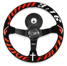 Load image into Gallery viewer, Have Faith Deep Dish 350mm Steering Wheel + Short Hub Adapter Kit For Mustang Focus Fiesta Mazda