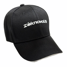 Load image into Gallery viewer, Black ZeknovaUS Hat w/ WhiteFront Brim