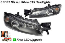 Load image into Gallery viewer, SPDZ1 OEM Replacement Nissan Silvia S15 Headlight Assembly (Left &amp; Right) with LED Upgrade