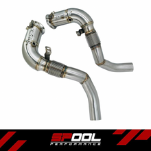 Load image into Gallery viewer, Spool Race Downpipes for V8 N63R 2017 – 2021 BMW M550i, 750i, 850i, X5 M50i, X6 M50i &amp; X7 M50i G30 G05 G06 G07 G11 G31