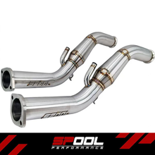 Load image into Gallery viewer, Spool VR30DDTT Full 4 Inch Downpipes Upgrade [Race Downpipes] | Infiniti Q50 Q60 RZ34 [VR30]