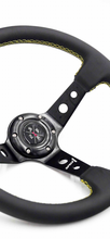 Load image into Gallery viewer, SPDZ1 Yellow Lined Steering Wheel