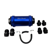 Load image into Gallery viewer, AN6 AN8 AN10 Inline Fuel Filter E85 Ethanol With 100 Micron Stainless Steel US