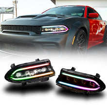 Load image into Gallery viewer, SPDZ1 2015–2024 Dodge Charger Hellfire LED Headlights w/ Switchback DRL &amp; Amber Sequential Turn Signals