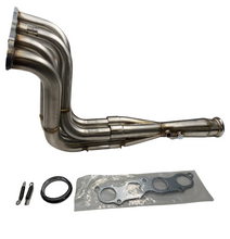 Load image into Gallery viewer, K Series K20 K24 Megaphone Pipe Header Exhaust 3" 4-1 Tri-Y EK EG DC2 Civic V Band Down Pipe