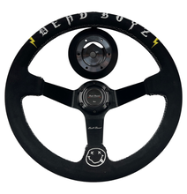 Load image into Gallery viewer, Deadboyz Infiniti G35 G37 Suede 3"Deep Dish Steering Wheel + Quick Release Short Hub Adapter