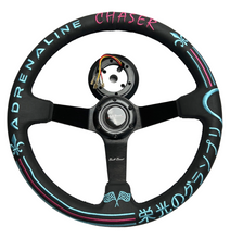 Load image into Gallery viewer, Leather 350mm Steering Wheel + Short Hub Adapter for 83-04 Ford Mustang / 89-92 Ford Ranger