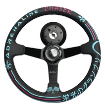 Load image into Gallery viewer, Leather 350mm Steering Wheel + Short Hub Adapter Kit For Ford F150 F350 F450
