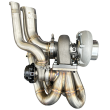 Load image into Gallery viewer, B Series Hood Exit T4 .82 Top Mount Turbo Manifold Kit GSR Si B16 B18 B20 44mm For Civic Si DC2