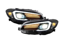 Load image into Gallery viewer, Subaru WRX &amp; WRX STI 1st Gen (VA) Black LED Matrix Projector Headlights (2015-2021)