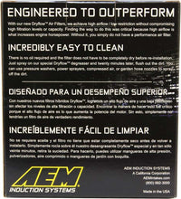 Load image into Gallery viewer, AEM Induction DryFlow Air Filter 3.25in X 5-1/4in AIP21-2110DK