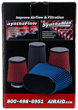 Load image into Gallery viewer, Airaid Universal Air Filter - Cone 4 x 7 x 4 5/8 x 7 w/ Short Flange - Blue SynthaMax 703-458