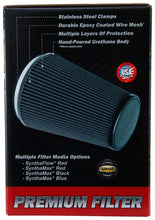 Load image into Gallery viewer, Airaid Universal Air Filter - Cone 4 x 7 x 4 5/8 x 7 w/ Short Flange - Blue SynthaMax 703-458