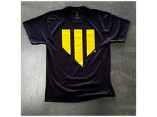 Load image into Gallery viewer, Whiteline Black Relaxed Fit T-Shirt With Our Signature Yellow