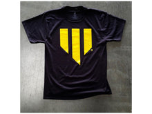 Load image into Gallery viewer, Whiteline Black Relaxed Fit T-Shirt With Our Signature Yellow
