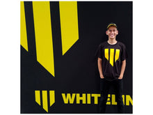 Load image into Gallery viewer, Whiteline Black Relaxed Fit T-Shirt With Our Signature Yellow