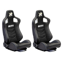 Load image into Gallery viewer, The Chosen Leather Reclinable Bull Boost Racing Bucket Seat with Slider Rails