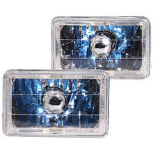 Load image into Gallery viewer, Universal 4X6 Square H4 Diamond Cut Style Clear Lens Headlight