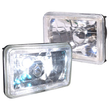 Load image into Gallery viewer, Universal 4X6 Square H4 Diamond Cut Style Clear Lens Headlight