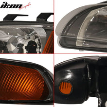 Load image into Gallery viewer, 1992-1995 Honda Civic Amber JDM Pair Glass Lens Driving Lamp Headlight