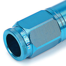 Load image into Gallery viewer, Aluminum Acorn Lug Nuts M12x1.5 50mm Light Blue 16pcs + 4 Locks