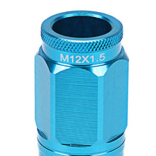Load image into Gallery viewer, Aluminum Acorn Lug Nuts M12x1.5 50mm Light Blue 16pcs + 4 Locks