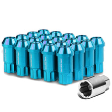 Load image into Gallery viewer, M12 x 1.5 Extended L40 Style Lug Nuts 20pc Set w/ Locks - Aluminum