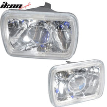 Load image into Gallery viewer, 7x6in Blue Halo H4 Bulb Sealed Beam Square Headlight Headlamp