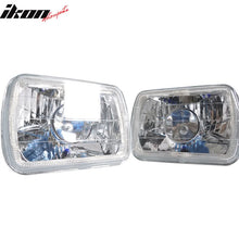 Load image into Gallery viewer, 7x6in Blue Halo H4 Bulb Sealed Beam Square Headlight Headlamp